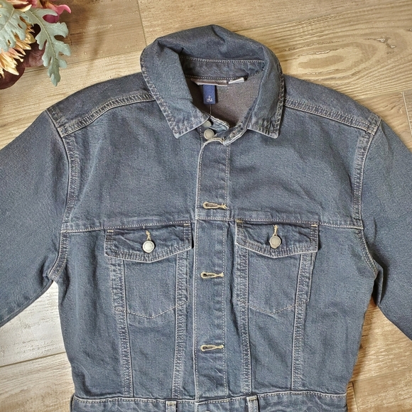 NWT Universal Thread Long Sleeve Black Wash Denim Maxi Dress Women's Size 0 - Picture 13 of 16